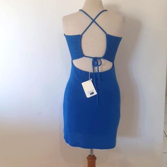 NEW Peppermayo Size 12 Cobalt Blue Stretch Dress - Picture 3 of 11